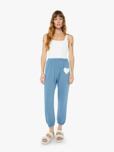 Sprwmn Heart Sweatpant Chambray In Blue - Size X-large