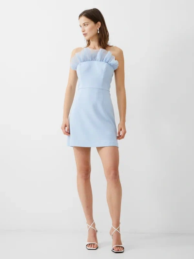 French Connection Whisper Organza Strapless Mini Dress Cashmere Blue