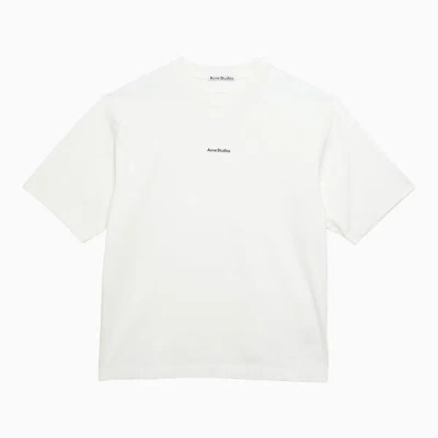 Acne Studios Classic White T Shirt With Logo