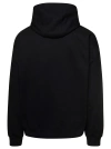 VERSACE BLACK HOODIE WITH CONTRASTING LOGO LETTERING PRINT IN COTTON MAN