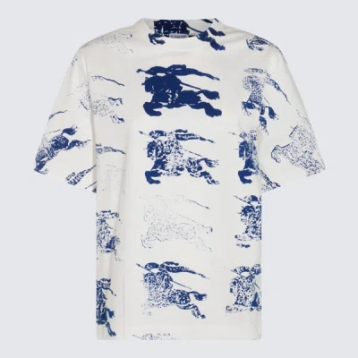Burberry White And Blue T-shirt In Rain