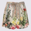 Camilla Renaissance Romance-print Silk Shorts