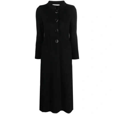 Charlott Single-breasted Wool Coat In Black