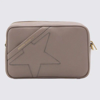 Golden Goose Beige Leather Star Crossbody Bag In Ash