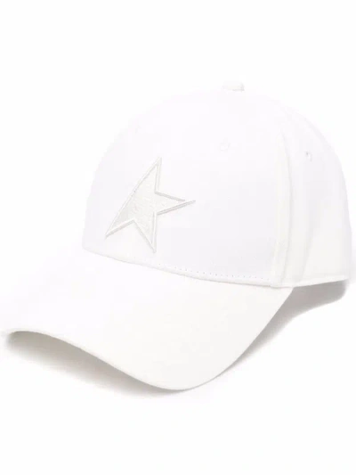 Golden Goose Star Embroidered Baseball Cap In White