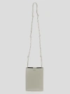 Jil Sander Woman Ivory Leather Tangle Shoulder Bag
