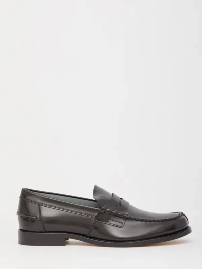 Tod's Leather Loafers In Black