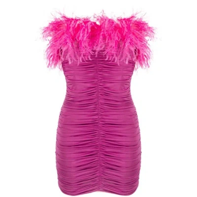 Nervi Ruched Mini Dress In Pink