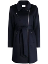 P.a.r.o.s.h Zip-up Wool Coat Design In Blu