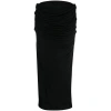 Paris Georgia Draped Midi Straight Skirt In Black