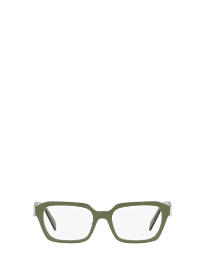 Prada Eyewear Eyeglasses In Clear Green