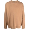 Roberto Collina Crew-neck Wool-blend Jumper In Neutrals