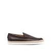Tod's Almond-toe Leather Loafers In Brown