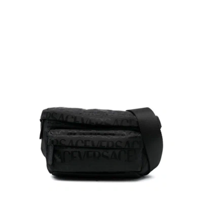 Versace Bum Bags In Black