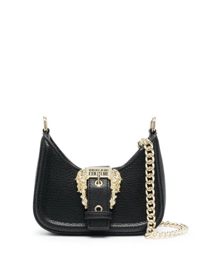 Versace Jeans Couture Couture Barocco-buckle Mini Bag In Black