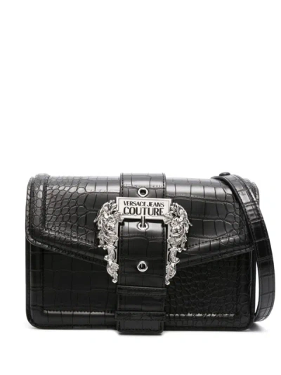 Versace Jeans Couture Shoulder Bag With Logo In Black