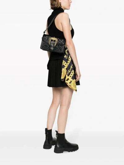 Versace Jeans Couture Drew Baroque Crossbody Bag In Black