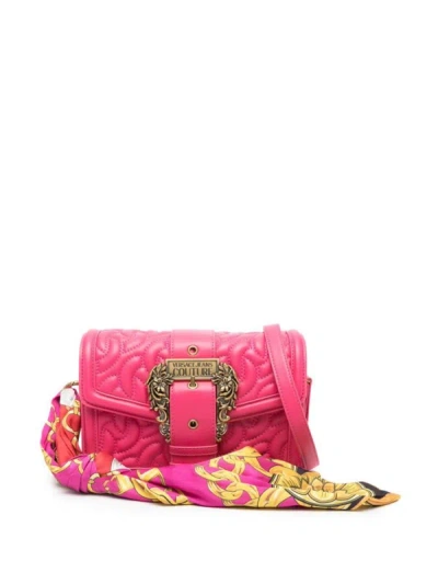 Versace Jeans Couture Drew Baroque Shoulder Bag In Red