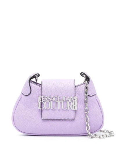 Versace Jeans Couture Logo Plaque Small Crossbody Bag In Purple