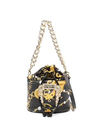 Versace Jeans Couture Chain Couture Chain Couture Bucket Bag In Black
