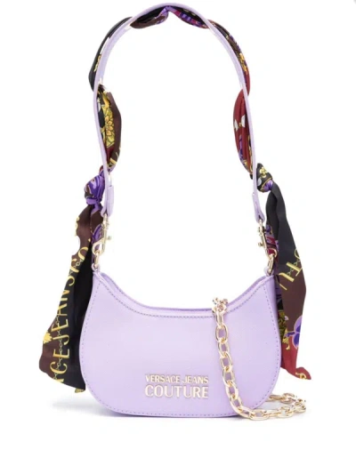 Versace Jeans Couture Chain Couture Crossbody Bag In Purple