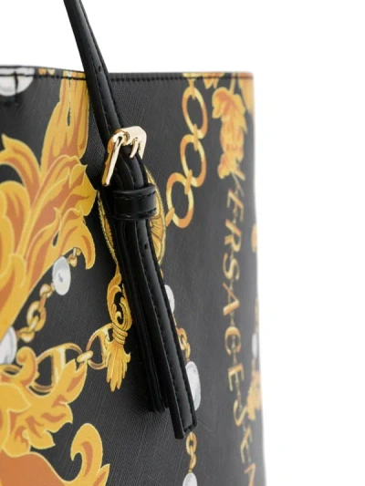 Versace Jeans Couture Chain Couture Tote Bag In Black