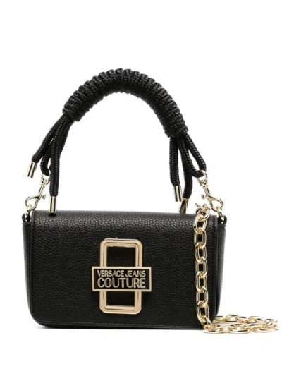 Versace Jeans Couture Shoulder Bag In Black Faux Leather