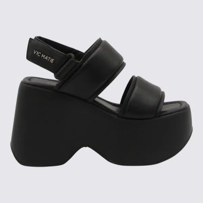 Vic Matie Vic Matiē Woman Sandals Black Size 9 Soft Leather