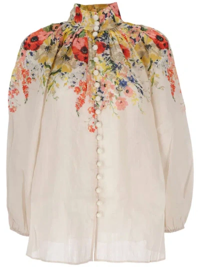 Zimmermann Shirts In Ivory Floral