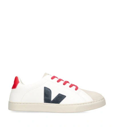 Veja Kids' Esplar 系带运动鞋 In White