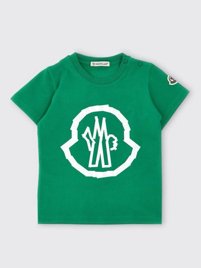 Moncler Green T-shirt For Baby Boy With Logo