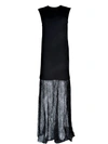 MCQ BY ALEXANDER MCQUEEN LACE AND COTTON-JERSEY LONG DRESS,6525139