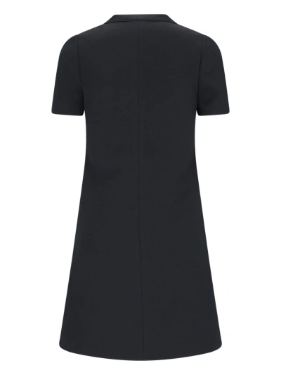 Courrèges Zip Mini Dress In Black