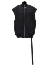 Rick Owens Drkshdw Jumbo Flight Zip-up Vest In Black