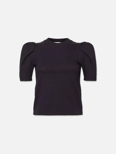 Frame Draped Femme T-shirt Navy Cotton In Blue