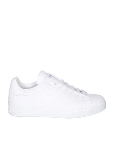 Dolce & Gabbana Low Nappa Calfskin Sneaker In White