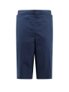 Bottega Veneta Bermuda Cotton Shorts In Blue