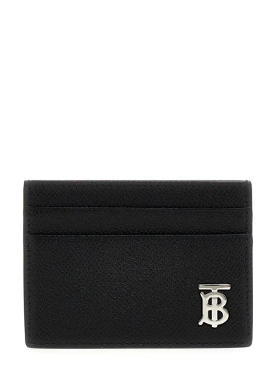 Burberry Tb Monogram Card Holder In Black