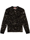 Diesel Jersey "t-boxt-ls-devor" In Black