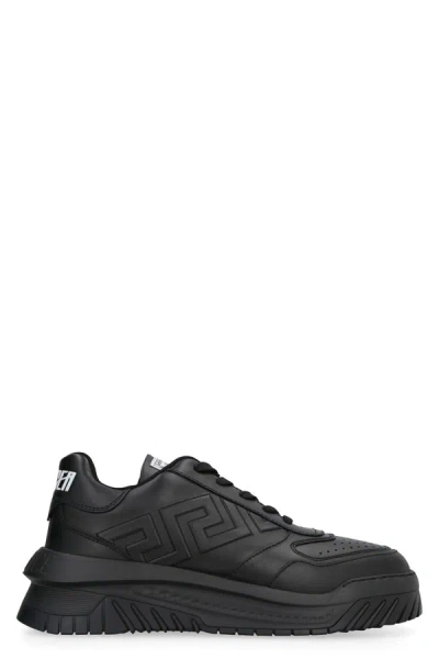 Versace Odissea Low Top Sneaker In Black