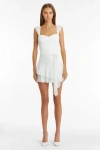 Amanda Uprichard Kendra Skort Romper In Ivory In Ivory