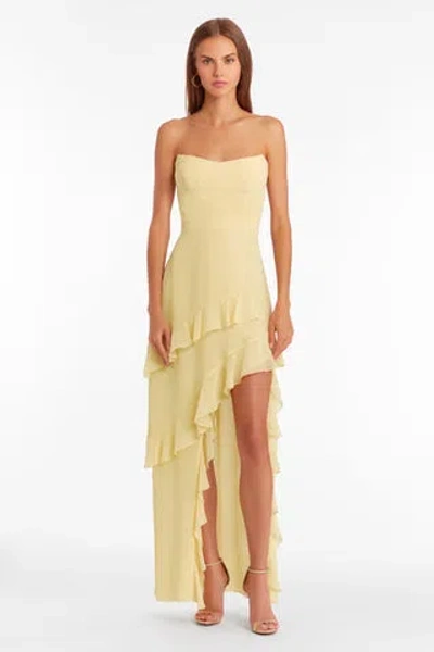 Amanda Uprichard Magnolia Dress In Cornsilk