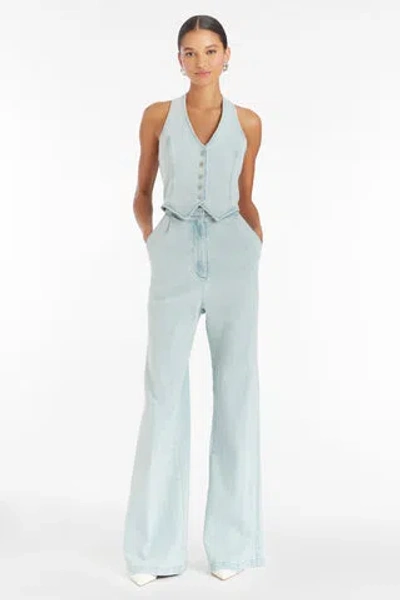 Amanda Uprichard Ethan Denim Jumpsuit Iceberg