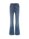 7 For All Mankind Stretch Cotton Jeans In Blue
