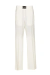 Dolce & Gabbana Logo Straight-leg Pants In Bianco