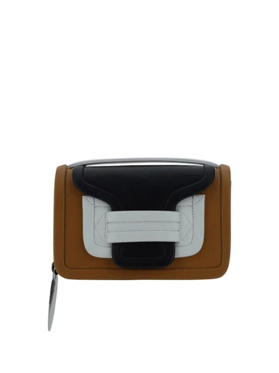 Pierre Hardy Alpha Leather Crossbody Bag In Camel/black/white