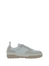 Thom Browne Leather Sneaker In Tonal White Fun Mix