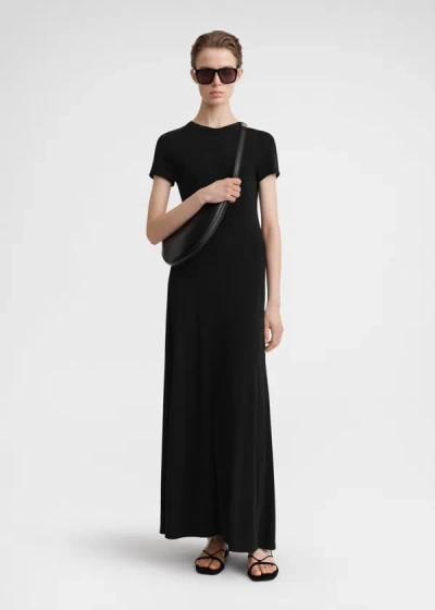 Totême Loose-fit Jersey Dress In Black