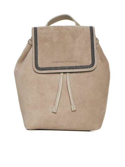 Brunello Cucinelli Backpack In Beige