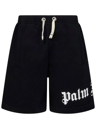 Palm Angels Kids Shorts In Black